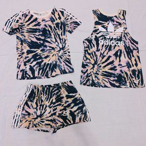 ADIDAS Tie Dye 3 Piece Matching Set